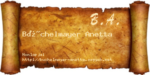 Büchelmayer Anetta névjegykártya